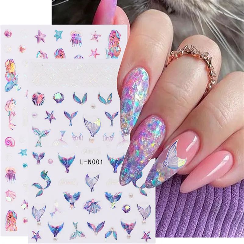 Mermaid Fishtail Nail Stickers