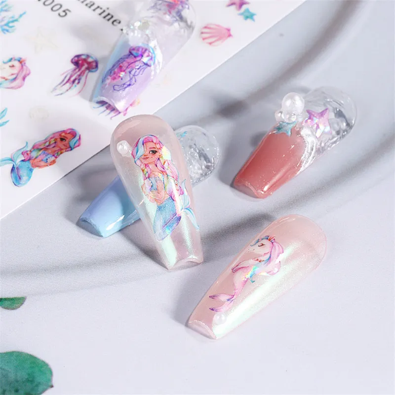 Mermaid Fishtail Nail Stickers